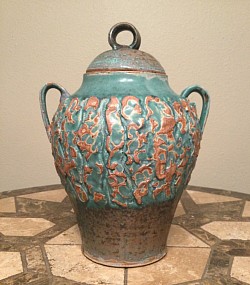 Textured Stoneware Jar
