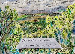 The Best View Comes After the Hardest Climb watercolor 2021
