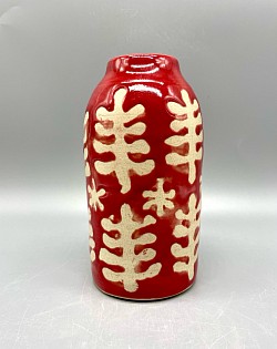 Vase with Abstract Floral Decoration, Snapdragon